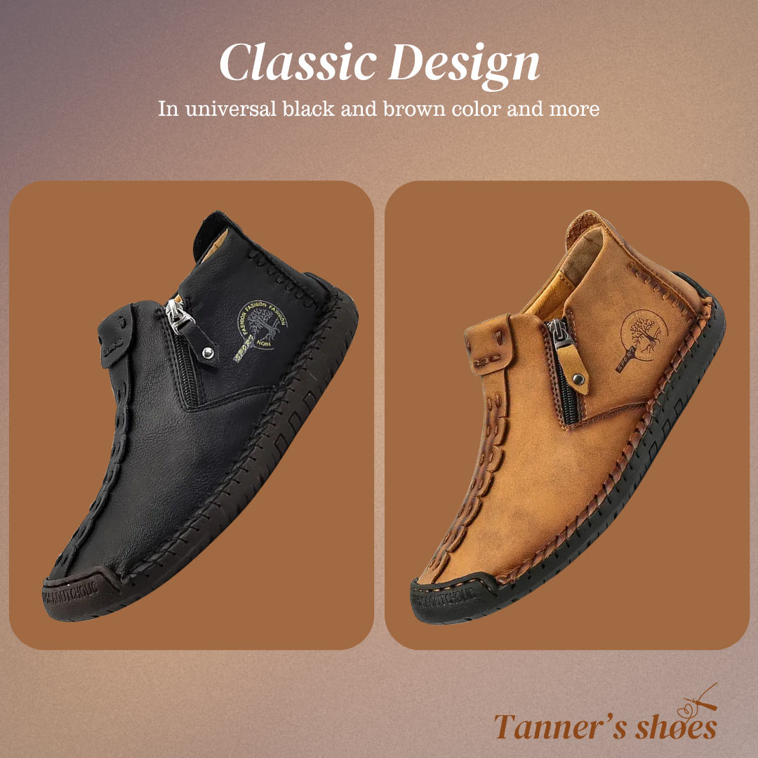 Logan | Classic Men's Leather Ankle Shoes