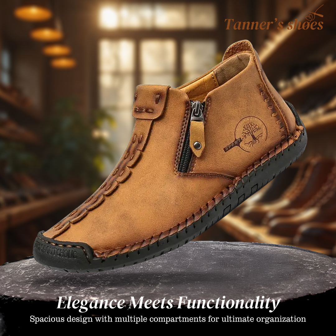 Logan | Classic Men's Leather Ankle Shoes
